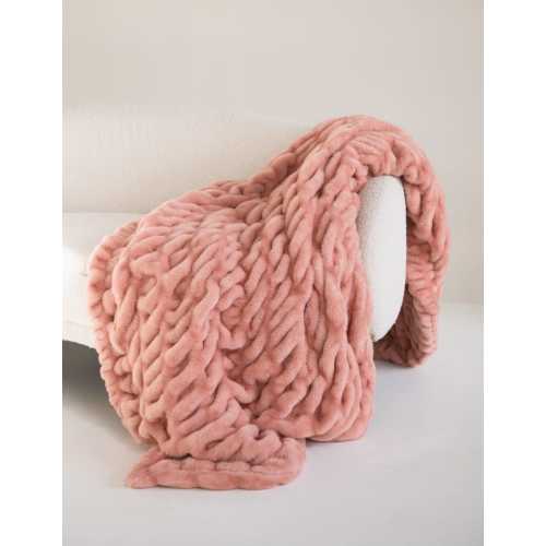 Minky Couture Hugs Blossom Plush Blanket - Travel Size