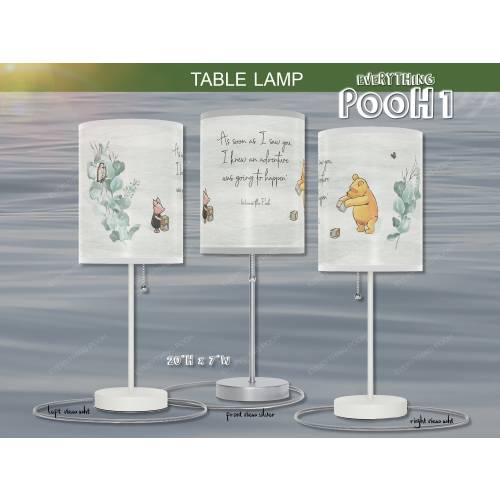 Winnie the Pooh LAMP FOLIAGE GREEN Pooh Quote ("As soon as ...") Nursery Decor Baby Shower Gift Teacher Gift Friendship Unisex