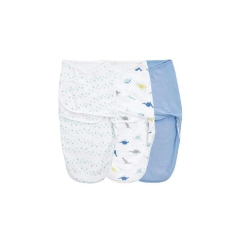 Aden + Anais Cotton Essentials Wrap Swaddle 3pk - Dino Rama 4-6 Months
 - Multi