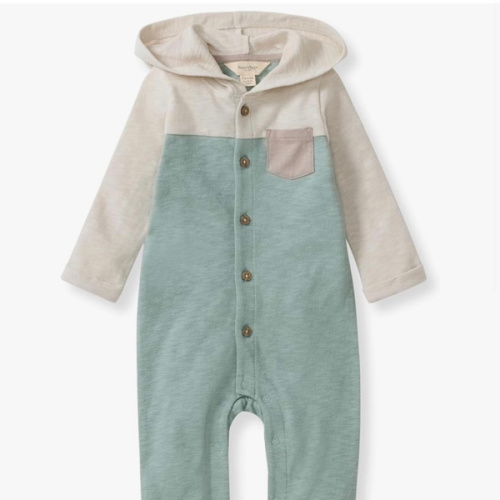 3-6 mo. Burt's Bees Baby Jumpsuit, 100% Organic Cotton One-piece Outfit Coverall With Hat