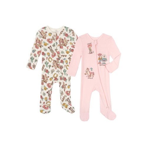 Toy Story Baby Girls' 2-Pack Footed Sleep N' Play Coveralls