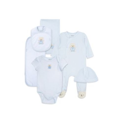 Boys' Cute Bear Six Piece Gift Box Set - Baby