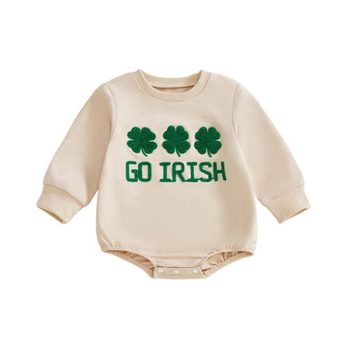 GO IRISH Long-Sleeve Romper - Hazel & Bo