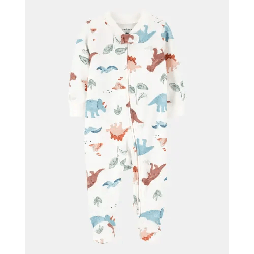 Baby Boy Dinosaur 2-Way Zip Cotton Sleep & Play Pajamas | Carter's