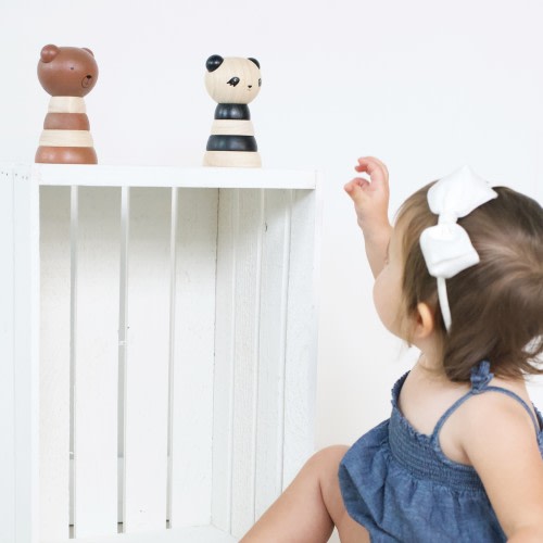 Wee Gallery Wooden Stacker - Panda