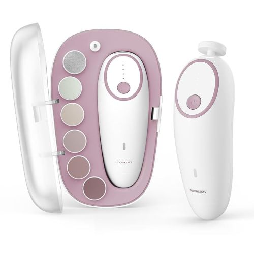 Momcozy Baby Nail File Electric, Gentle Baby Nail Trimmer with Night Light