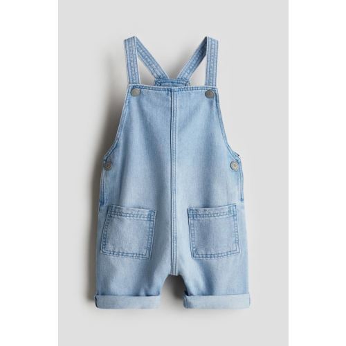 Denim Overall Shorts, Short, Light denim blue