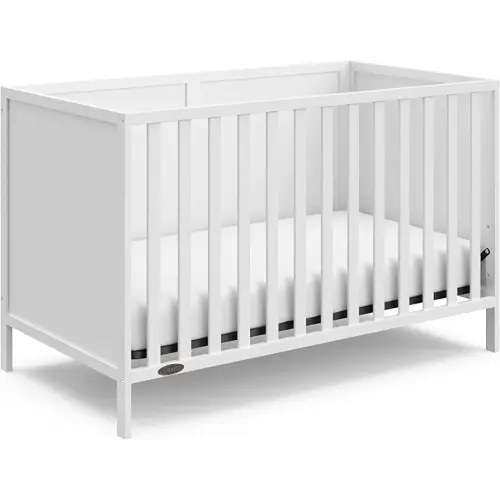 Graco Theo 3-in-1 Convertible Baby Crib (White) - GREENGUARD Gold Certified, Converts to Toddler Bed & Daybed, Fits Standard Full-Size Baby Crib Mattress, 4 Adjustable Mattress Heights