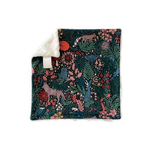 Enchanted Forest Minky Lovey Blanket: Baby Security Blanket