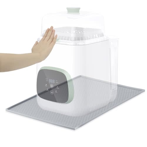 Aieve Bottle Washer Sliding Mat Compatible with Momcozy Bottle Cleaner, Silicone & Felt Gliding Pad for Easy Moving, Countertop Protector Mats for Kitchen Essentials Appliance Accessories