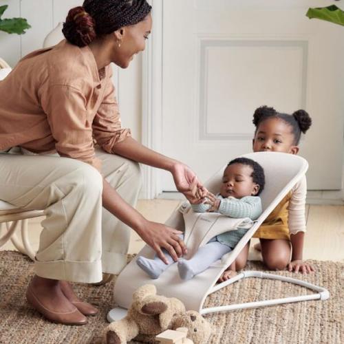 Baby Bouncer Bliss, 3D Jersey, Light Beige - BABYBJÖRN | Maisonette
