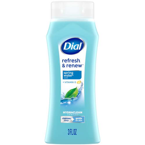 Dial Body Wash, Refresh & Renew Spring Water, 3 fl oz