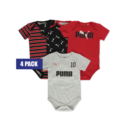 Puma Baby Boys' 4-Pack Bodysuits