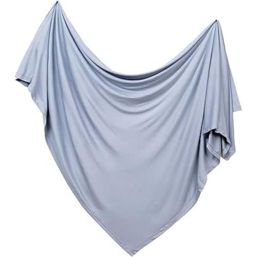 PurComfy Supersoft Swaddle Blanket, Premium Bamboo Viscose Baby swaddling Blankets for Newborns, Lightweight & Breathable Swaddle Blankets for Boys and Girls, 47” x 47”, Neutral Baby Essentials