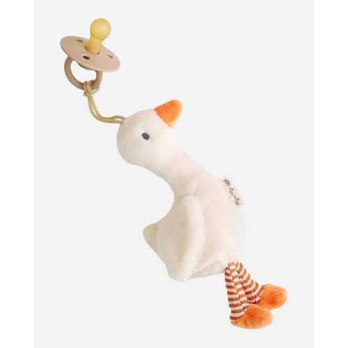 Itzy Ritzy Pacifier & Lovey Set - Natural Rubber Pacifier with Plush Goose