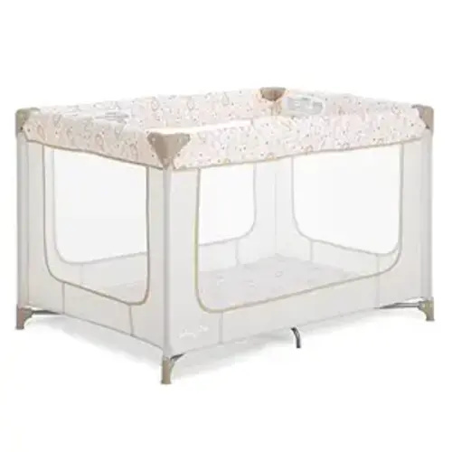 Dream On Me Zodiak Baby Playard, Breathable Mesh Sides, Soft Comfortable Mattress, Quick & Easy to Fold with Travel Carry Bag, Compact Space Saving Design - Beige