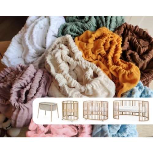 Muslin Sheets for Stokke Sleepi Cribs - Organic Cotton Fitted for Mini V2 V3 Junior - Etsy