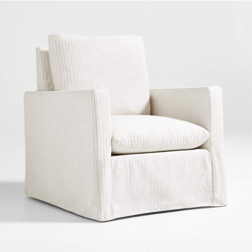 Ever Slipcovered Striped Nursery Glider Chair by Leanne Ford