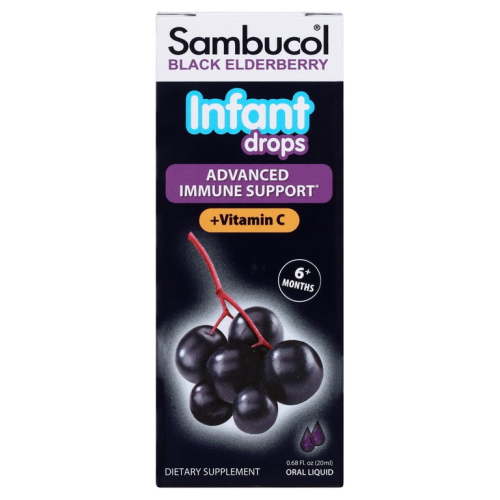 Sambucol Black Elderberry Immune Support Infant Drops with Vitamin C, 0.68 oz