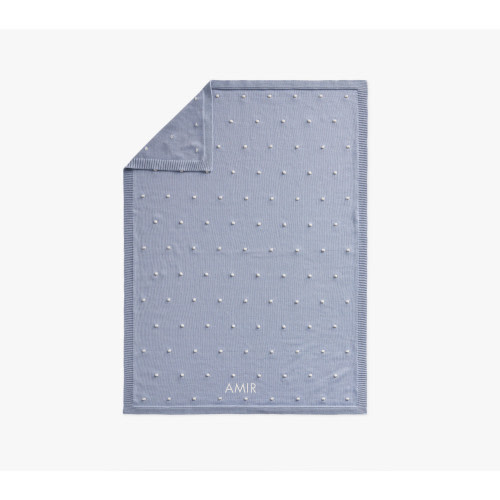 Cotton Sweater Knit Baby Blanket And Thumbie Set