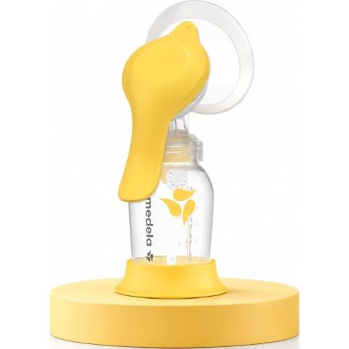 Medela Harmony Manual Breast Pump, On-the-Go, More Milk Output | Soft-Rim PersonalFit Flex Comfort Shield (24mm), 2-Phase Expression, Lightweight & Portable, 5 oz, BPA-Free, Hand Pump