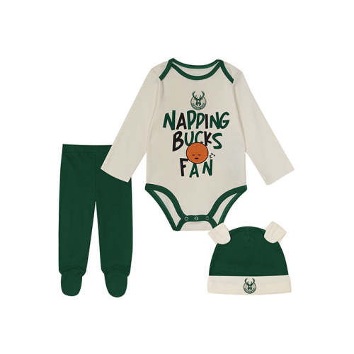 Newborn Outerstuff Little Champ 3-Piece Onesie Set – Bucks Pro Shop