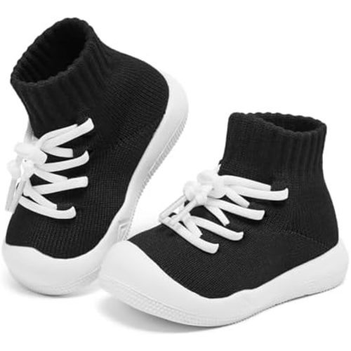 Baby Socks Shoes for Boys and girlsAnti Slip Sports ShoesToe ProtectionBaby Walking Shoes, Lightweight and Breathable Slip on Walking Shoes