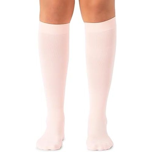 Comrad Nylon Knee High Socks - 15-20mmHg Graduated Compression Socks - Soft & Breathable Support Unisex Socks