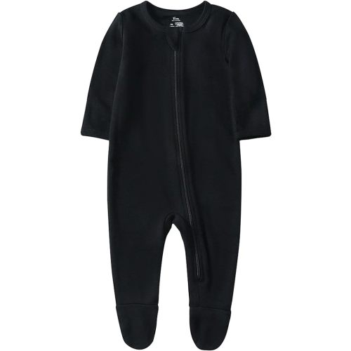 3-6m O2 BABY Baby Boys Girls Organic Cotton Zip-Front Sleeper Pajamas, Footed Sleep 'n Play