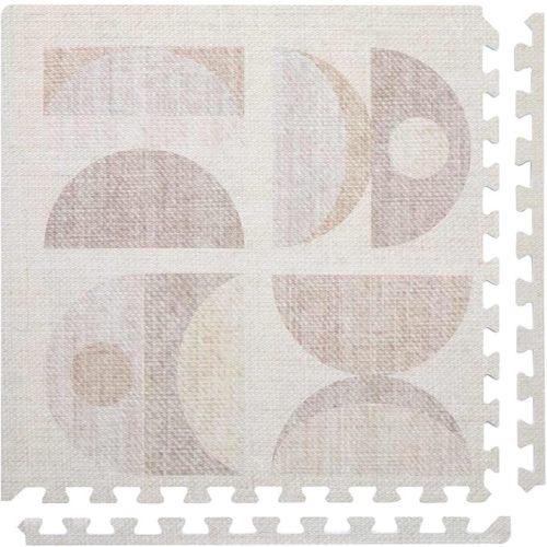 House of Noa Baby Play Mat – 4x6 Sandstone Luna – Set of 6 Tiles – Cushioned EVA Foam Play Mat for Floor, Soft Interlocking Baby Crawling Mats for Hard Floors