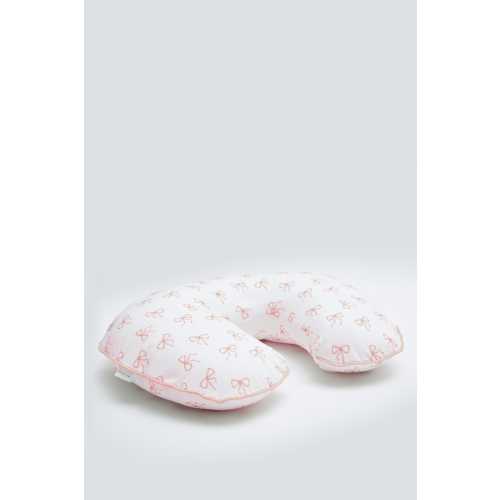 Baby Nursing Pillow - Pink Ribbon, Breastfeeding Pillow, Newborn Pillow, Baby Shower, Baby Boy, Baby Girl