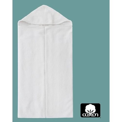 Hooded Bath Towel Wrap (Color: White)