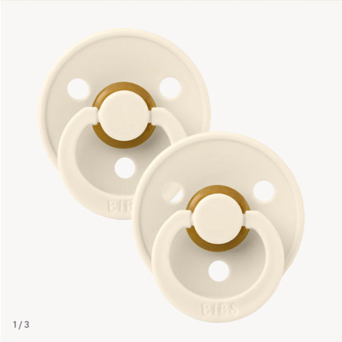 BIBS Colour 2 PACK in Ivory | Soft & Safe Design – Bibsworld store US
