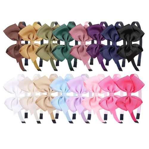 XIMA 16Piece Headband with Bow for Toddlers Teens, 16 Colors Grosgrain Ribbon Bows Hair Bands for Girls,Kids Children and Women, Cute Hairbands for Daily School Hair Accessories