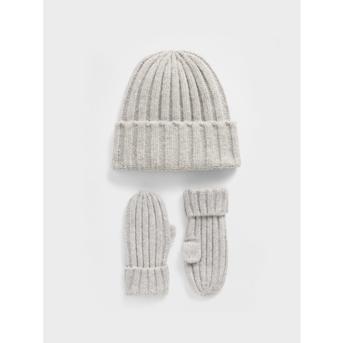 Baby & Toddler CashSoft Rib Beanie & Mittens Set