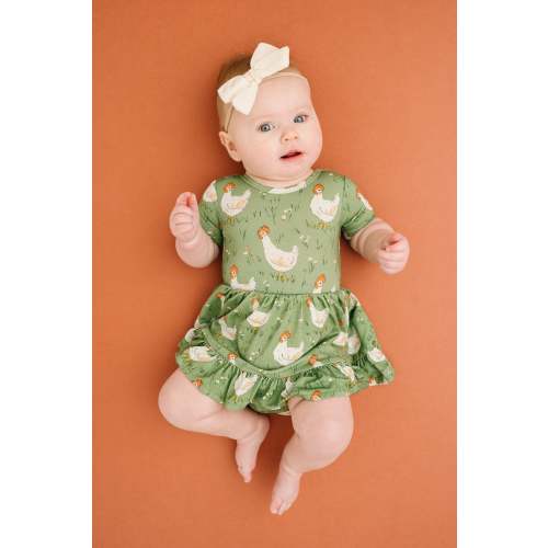 Spring Chicken Short Sleeve Bodysuit Bamboo Dress