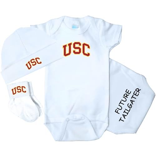 USC Trojans Southern California Baby 3 piece clothing set