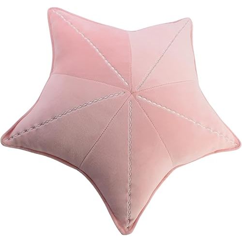 Starfish, Shell Plush Pillow, Car & Waist Cushion, Interesting Characteristic Chair Cushion (Star Pink, 19.6in)