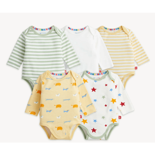 Magnetic 5-Pack Bodysuit , 0-3M