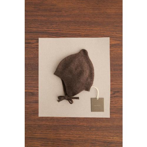 CASHMERE BONNET - Brown | 0-3 Months