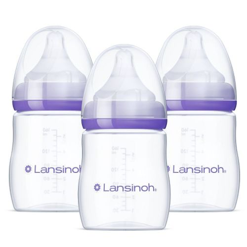 Lansinoh Anti-Colic Baby Bottles for Breastfeeding Babies, Formula Feeding, Breast Milk Storage - Slow Flow Nipples (Size 2S) - 5oz/3pk : Target