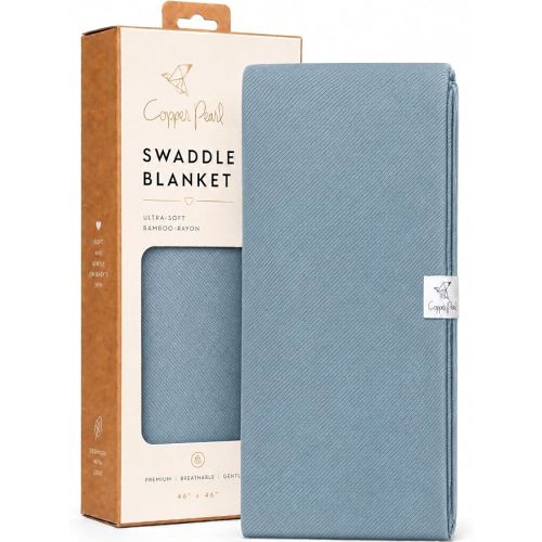 Copper Pearl Swaddle Blankets for Newborns | Soft Stretchy Receiving Blankets for Boys and Girls | Large 46 x 46 Inch Baby Blankets | Lightweight and Breathable Swaddles | Atlantic