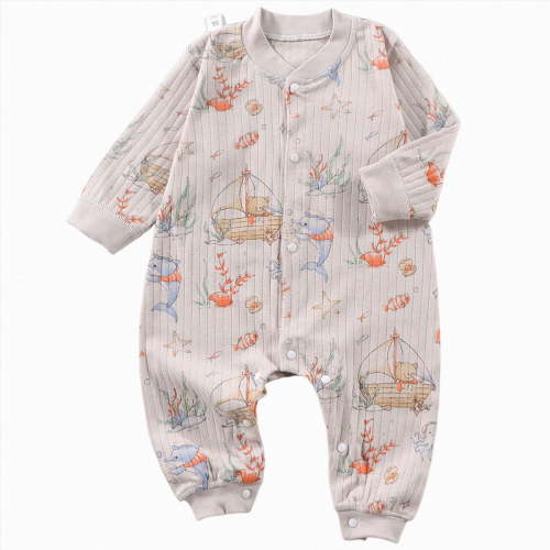 HCNTES Baby Boy Winter Clothes Baby Rompers Long Sleeve Baby Boy Clothes Print One Piece Romper Baby Coming Home Outfits Newborn Boy Outfits 0 3 6 9 12 18 Months