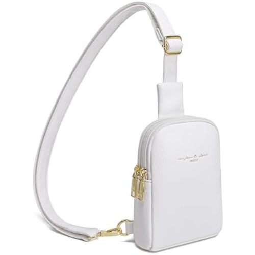 Women's Small Sling Bag, Lightweight Everyday Vegan Leather Crossbody Purse for Daily Essentials and Travel Light