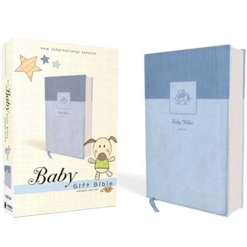 NIV, Baby Gift Bible, Holy Bible, Leathersoft, Blue, Red Letter, Comfort Print: Keepsake Edition