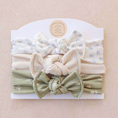 Baby Girl Headwrap Bow Bundle  • Made to Remember  • Handmade Hair Accessory