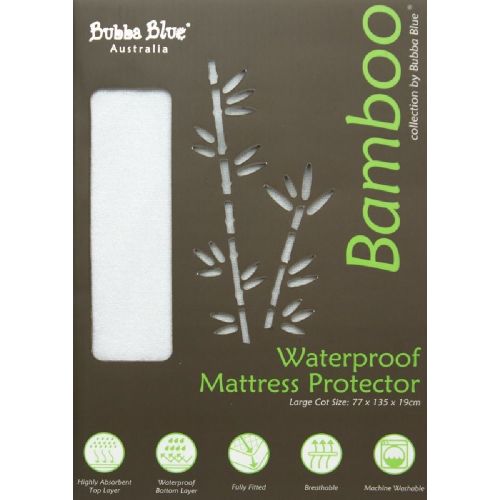 Bubba Blue Bamboo Large Cot Mattress Protector Large