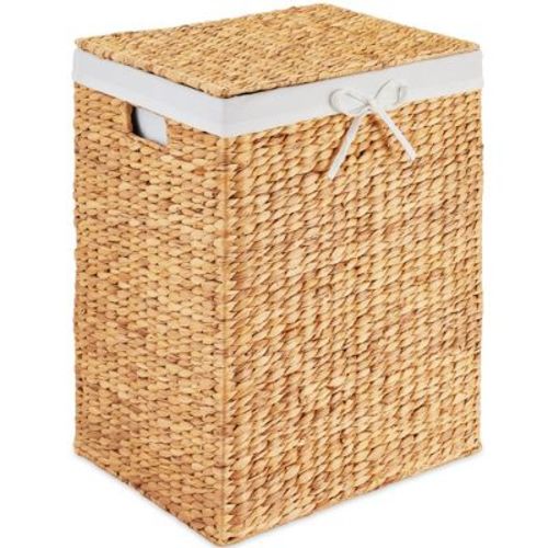 Best Choice Products Laundry Hamper w/ Lid, Handwoven Laundry Basket, w/ Removable Liner & Built-in Handles - Natural