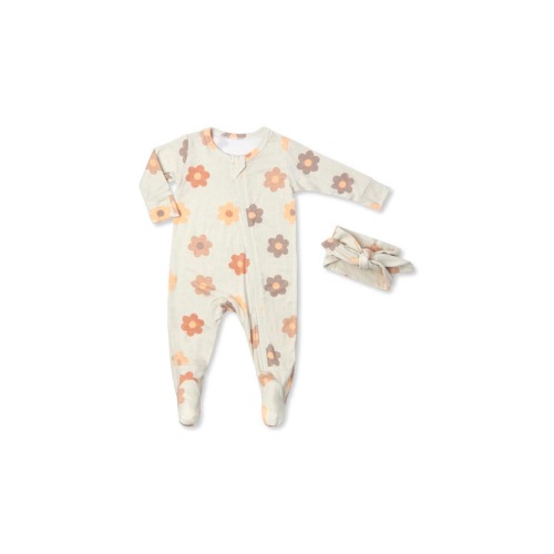 Jersey Long Sleeve Footie & Head Wrap Set