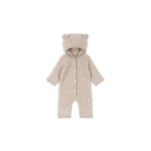SAGA WOOL FLEECE ONESIE - oatmeal melange